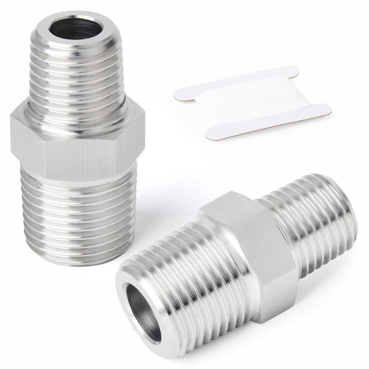 Dailygoody - Roestvrij Staal Reduceer Nippel - 1/2 inch x 1/4 inch - Duurzaam en Betrouwbaar - Geschikt voor Loodgieterswerk - Water- en Gasleidingen