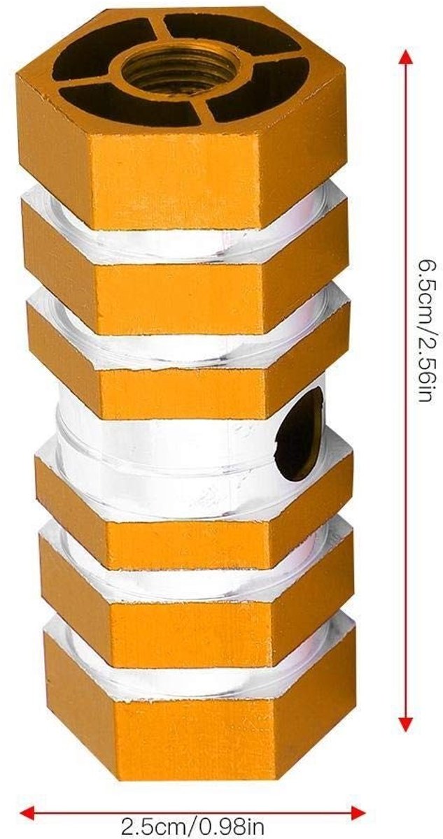 Dailygoody - Achteras Peg Fiets - BMX Voetsteunen - Lichtgewicht Aluminium - Goud - Duurzaam en Betrouwbaar - Geschikt voor Fietsen
