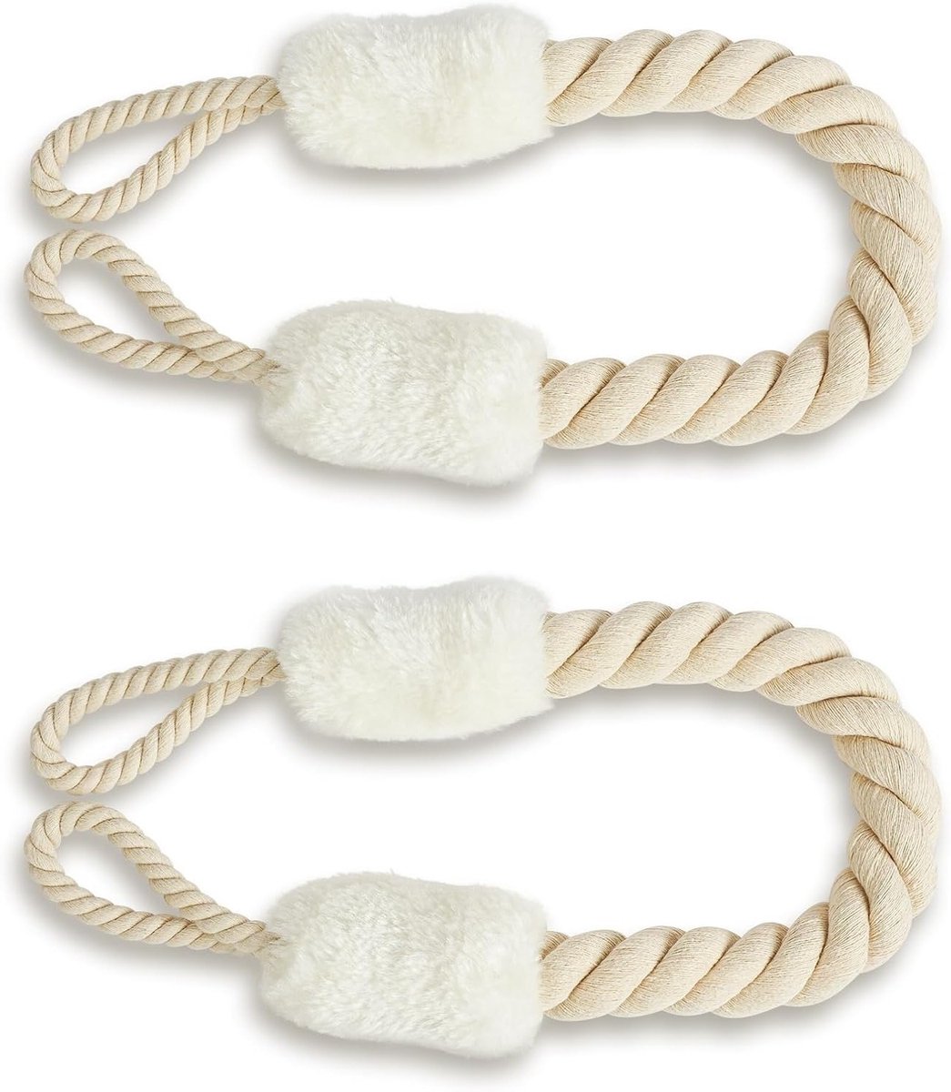 Duurzame Deurstopper Touwset van 2, 60 cm Veiligheid voor Deuren en Ramen, Kinderen en Huisdieren Bescherming, Antilek Touw, Katoen, Ideaal voor Deurhandvat en Lades
