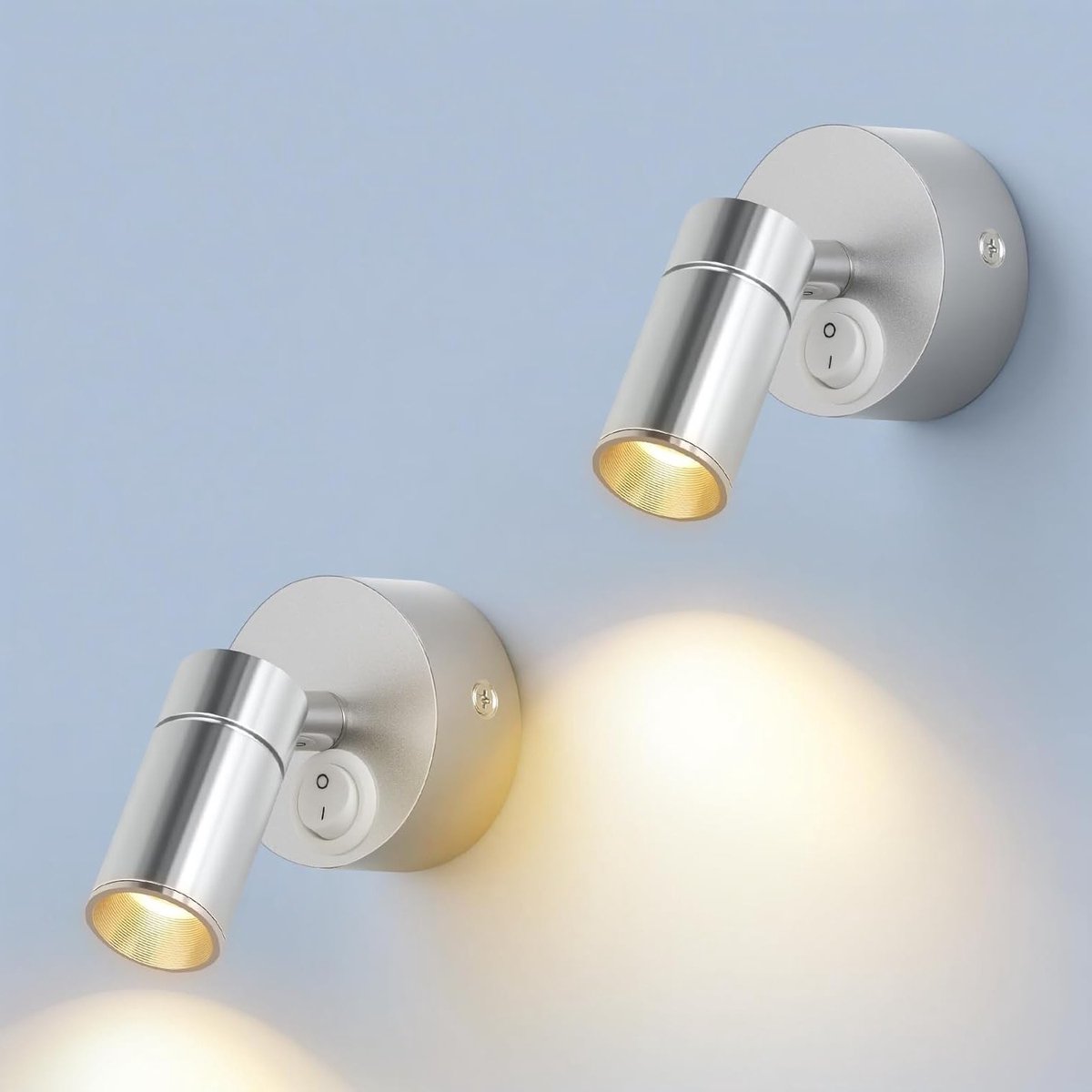 2 Stuks LED Wandlampen voor Binnen - 3W Warm Wit 3000K Lezen en Sfeerverlichting voor Slaa