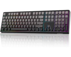EPOMAKER TH108 – Full Size Mechanisch Toetsenbord – 100% Layout – Tri-Mode Draadloos – 8000mAh Batterij – Gasket Mount – Hot-Swap – RGB Backlight – PBT Keycaps – Grijs