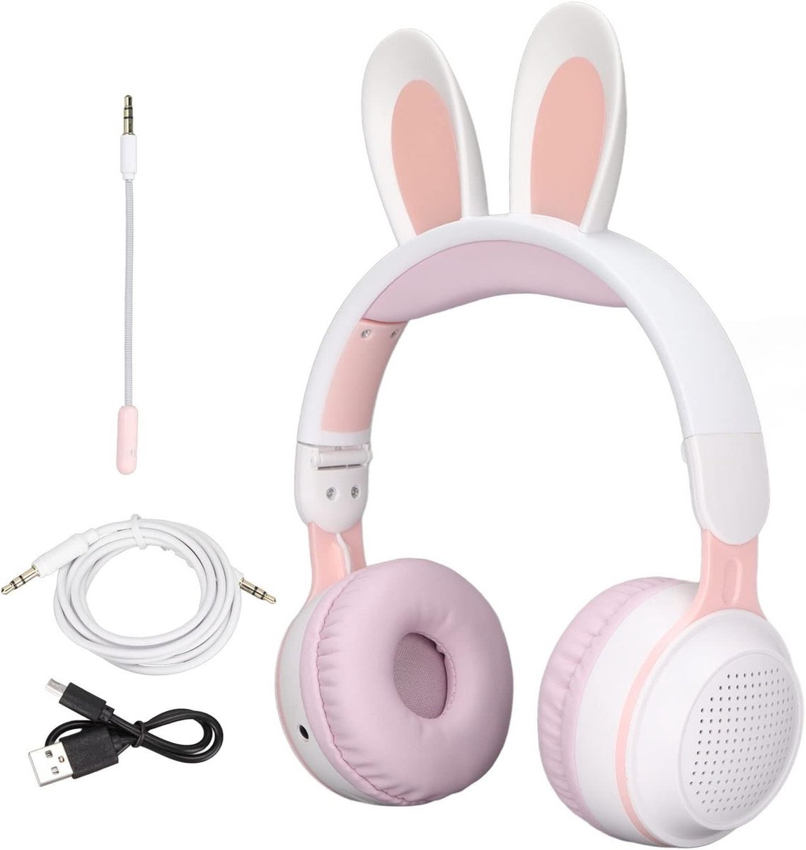 Draadloze Kinderkoptelefoon met LED Licht en Verstelbare Hoofdband - 12 Uur Speeltijd voor Meisjes en Tieners, Ideaal voor Online Leren en Muziek