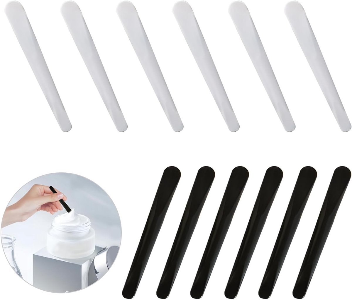 100 plastic spatels voor cosmetica, ideaal voor het mengen en testen van crèmes en lotions, geschikt voor professioneel gebruik