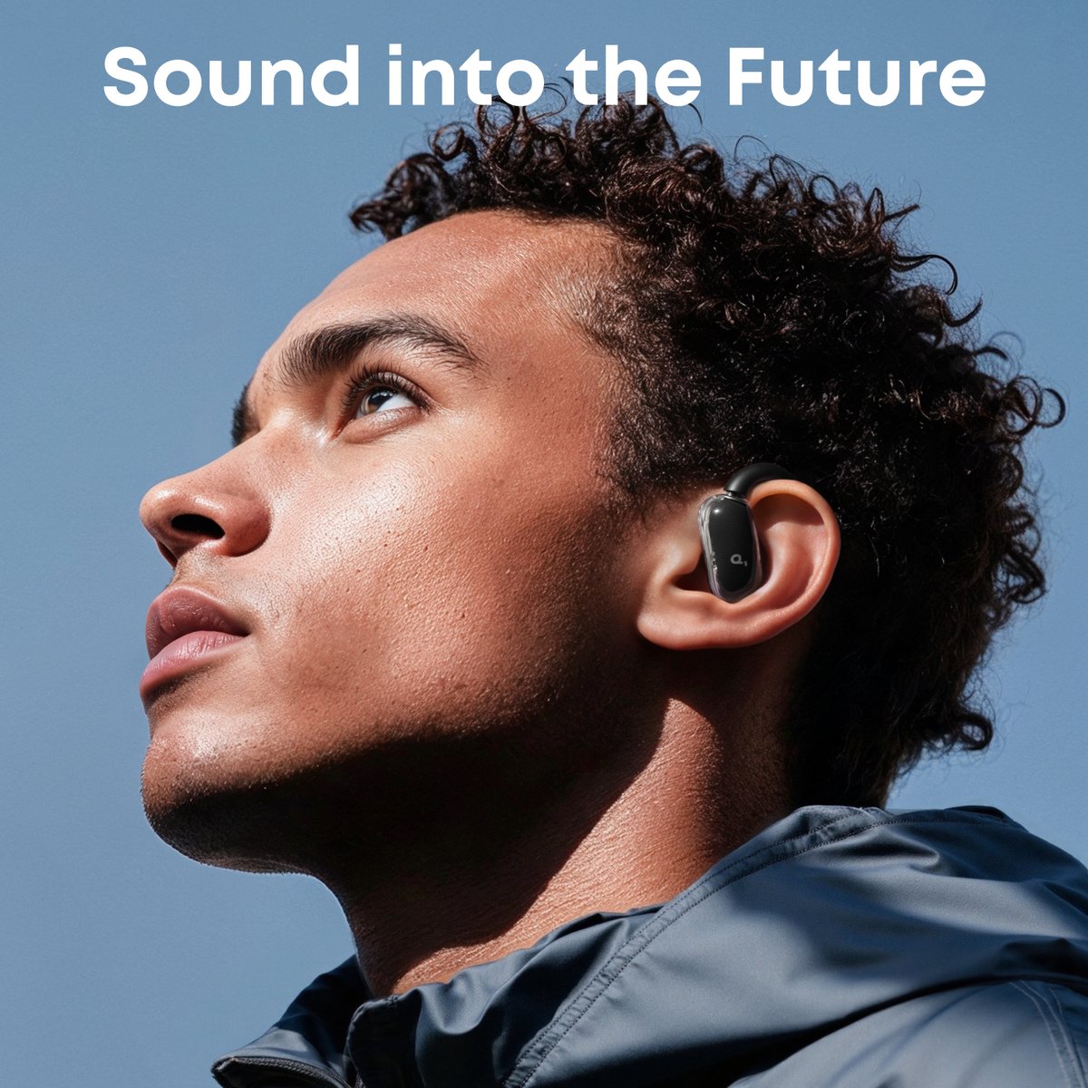 Soundcore V40i by Anker, open-ear hoofdtelefoon, kristalhelder ontwerp, 4 verstelbare standen voor een goede pasvorm in elk oor, 2x diepere bas, IP55, 21 uur afspeeltijd, duidelijke AI-gesprekken, Bluetooth 5.4, app-bediening — afbeelding 3