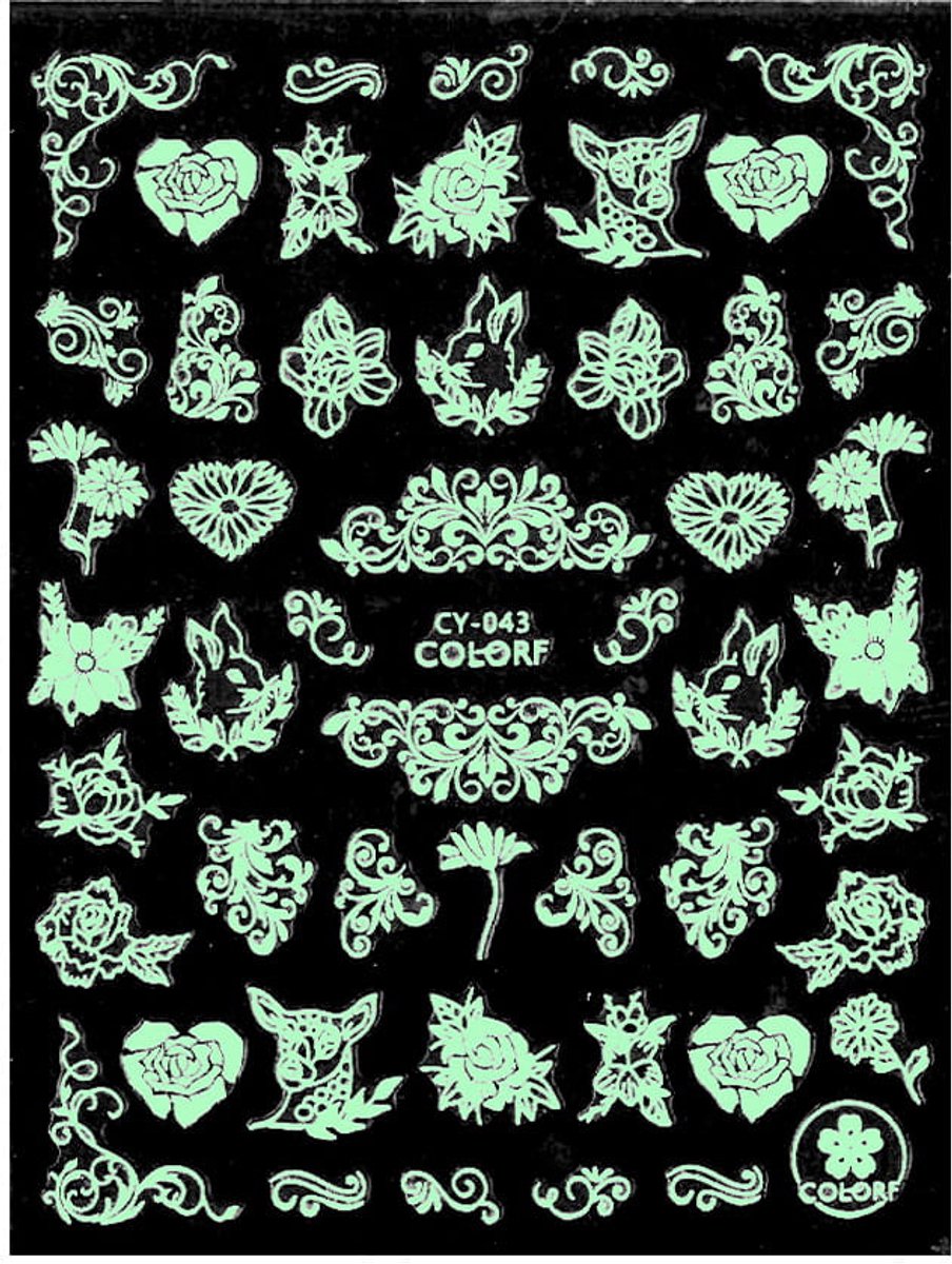 Allepaznokcie - UV Nagelstickers - Fotoluminescent - Zelfklevend