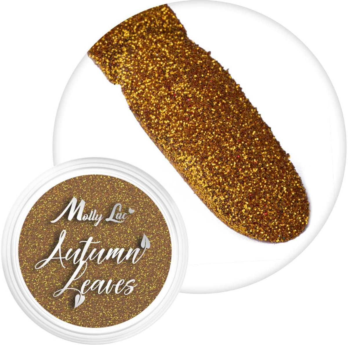 MollyLac Autumn Leaves - Nagelpoeder - Gouden Herfst - 1g