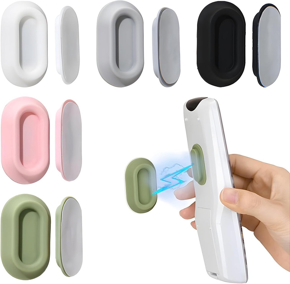 Set van 5 Magnetische Wandhouder voor Afstandsbediening, Sterke Siliconen Houder voor Thuisgebruik, Geschikt voor Diverse Afstandsbedieningen en Accessoires