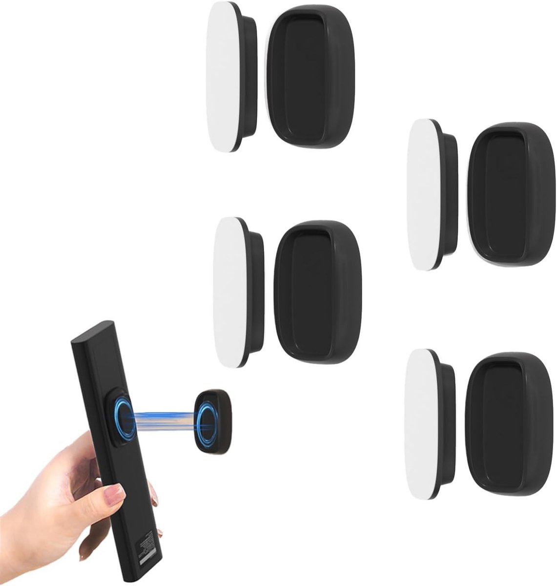 Sterke Magnetische Houder voor Afstandsbediening, 4 Stuks, Geen Boren, Geschikt voor TV en Airconditioning, Handige Oplossing voor Organisatie