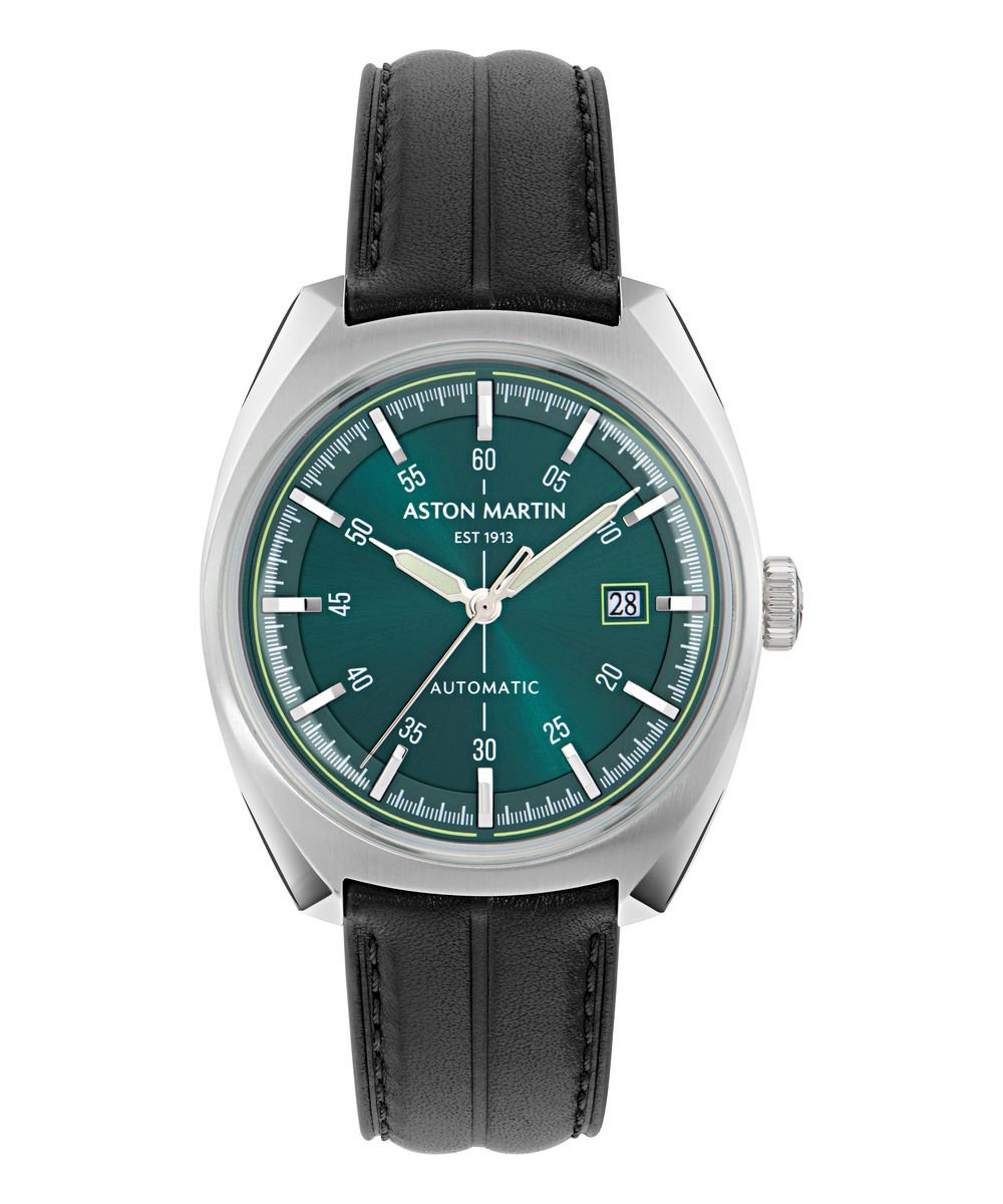 Aston Martin Timeless TS2 MTTS2S603 Horloge - Leer - Zwart - Ø 41 mm