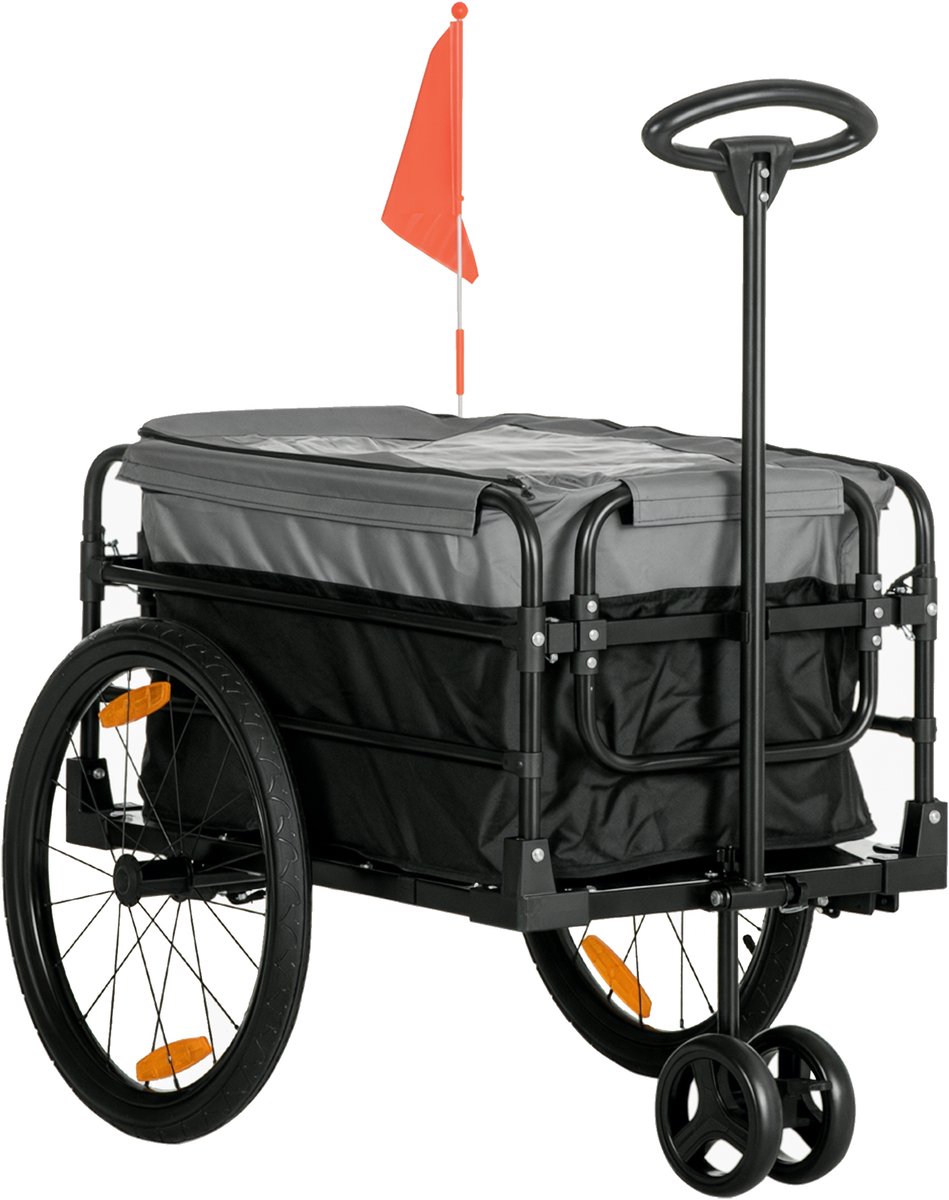 HOMCOM Lastenanhänger mit Stahlrahmen B71-058