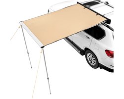 Lifero Auto Luifel - Auto Tent - Bus Luifel - Autozijlluifel - Intrekbaar - Waterdichte Opbergtas - Beige - 140x201cm - Suv Luifel