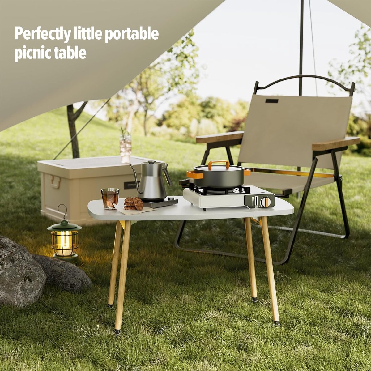 Luxe Salontafel – Wit – 80x40x45 cm – Industrohome