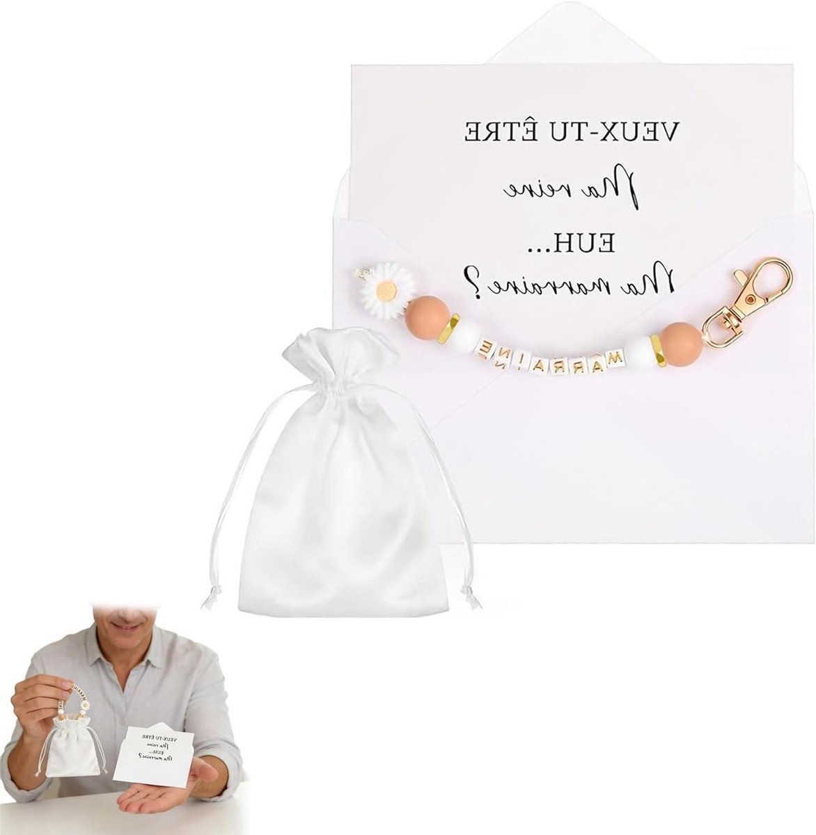 Madrina Sleutelhanger Cadeauset voor Doop, Communie, Verjaardag of Kerst, Inclusief Kaart, Envelop en Luxe Cadeauzak, Kleurrijk Ontwerp voor Elke Gelegenheid
