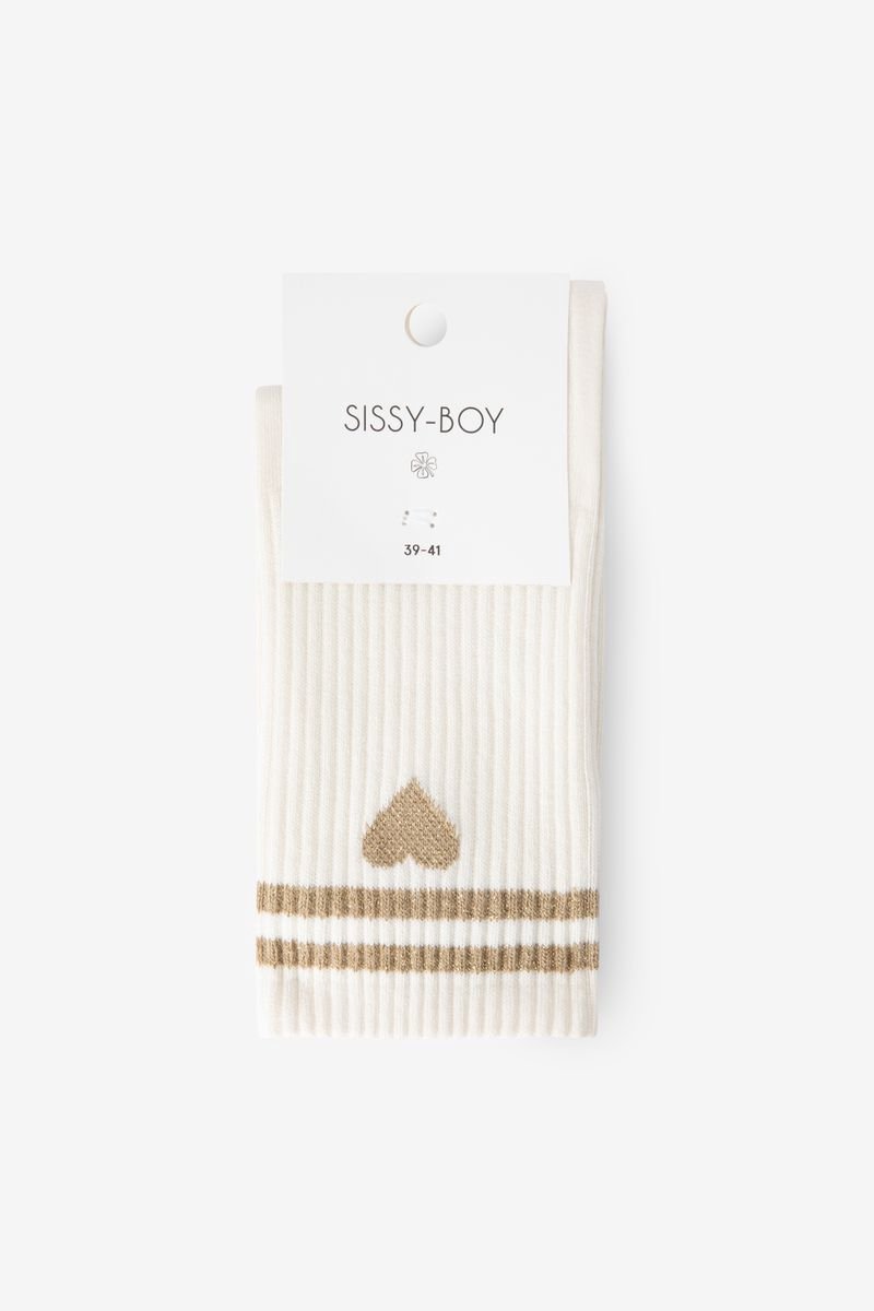 Sissy-Boy - Witte sokken met hartje