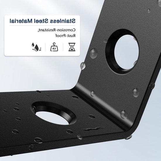Set van 20 hoekverbindingen van 20 x 20 mm, RVS hoekbeugels met 85 schroeven voor het verstevigen van hout en meubels — afbeelding 5