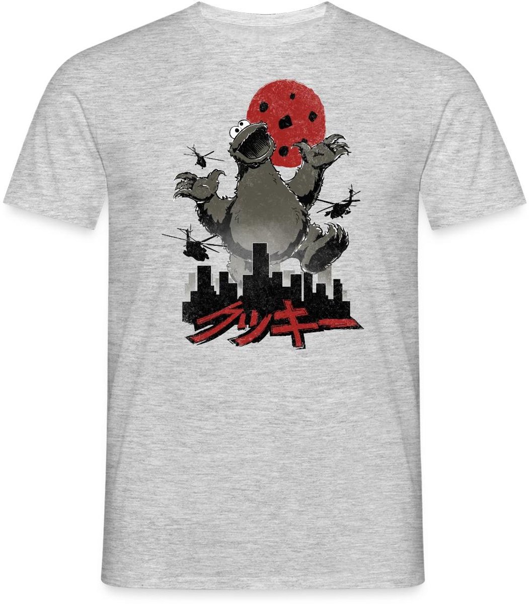 Sesamstraat Koekiemonster Cookiezilla T-Shirt Heren