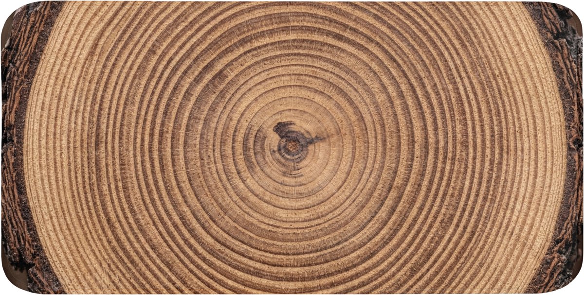 Badmat 120x60 cm - Antislip - Boomstam - Hout - Bruin - Badmatten voor badkamer - Badkamermat - Douchemat - Badkamer mat