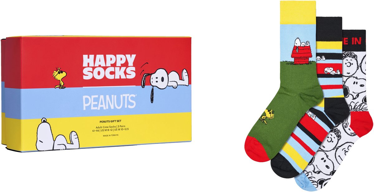 Happy Socks - Peanuts 3-Pack Socks Gift Set - Dames - Sokken