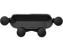 Telefoonhouder Auto - Ventilatiehouder - Veilig Navigeren - Zwaartekracht Systeem - 360 Graden - Zwart