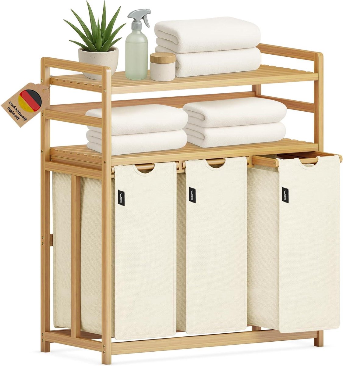 Wasmand 3 Vakken - Wassorteerder - Amount of L - sorteerwas