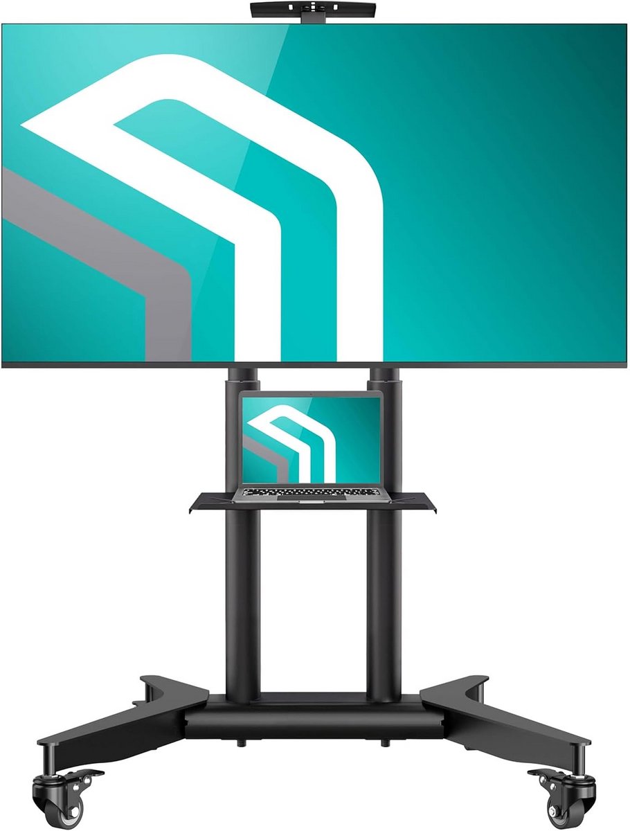 Tv Standaard Verrijdbaar - Tv Voet op Wielen - Tv Statief - Presentatiescherm