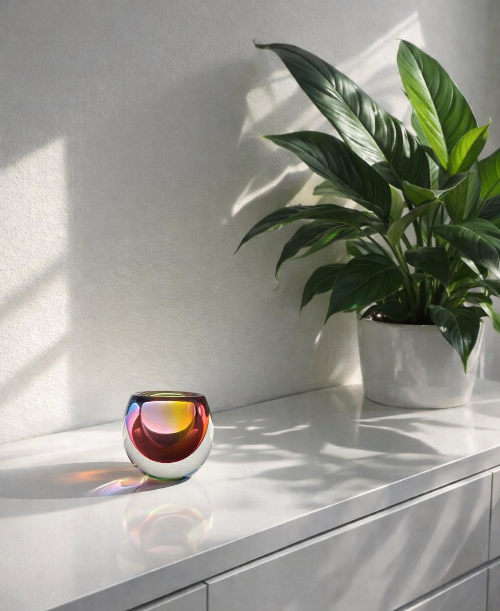 Kristalglas Leerdam Regenboog In Kristal – Een Dans Licht En Kleur - Regenboog - Voor Binnen - Tafel