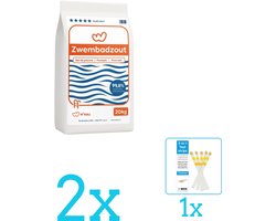 WEAU - Zwembadreinigingsmiddel - Zwembadzout - 20 kg - Volumebundel - Zwembadzout - 2-delig