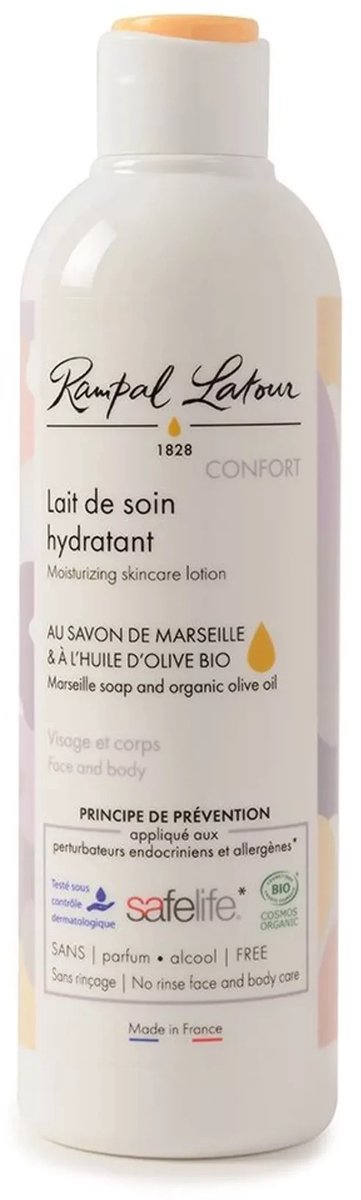 Gecertificeerd biologisch Franse comfort hydraterende gezicht en lichaam verzorgingsmelk - geurvrij 250ml - Cosmos Biologisch
