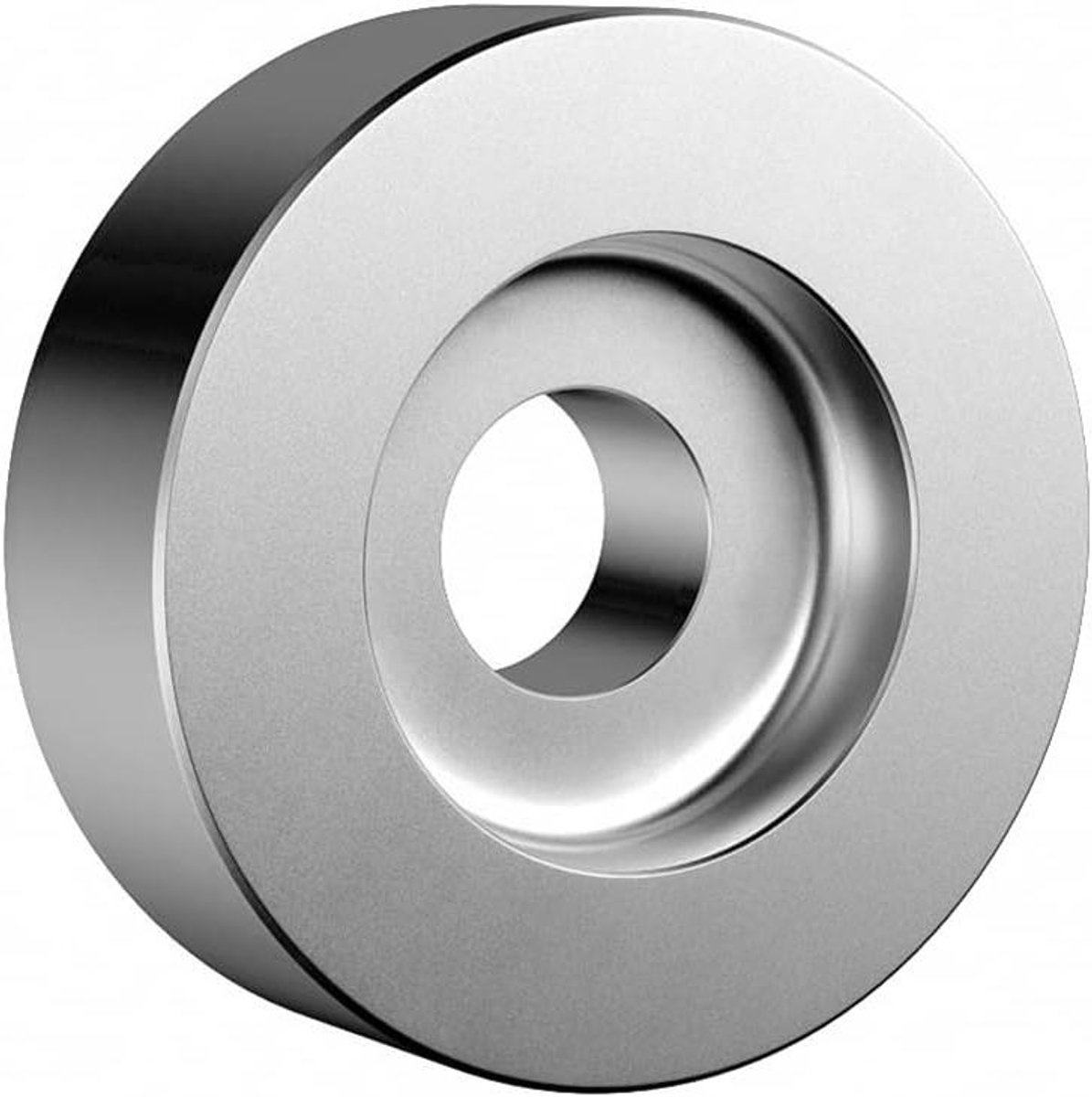 Platenspeler Adapter - 45 RPM - Vinyl Afspelen - Aluminium Constructie - 38mm Diameter - Zilver