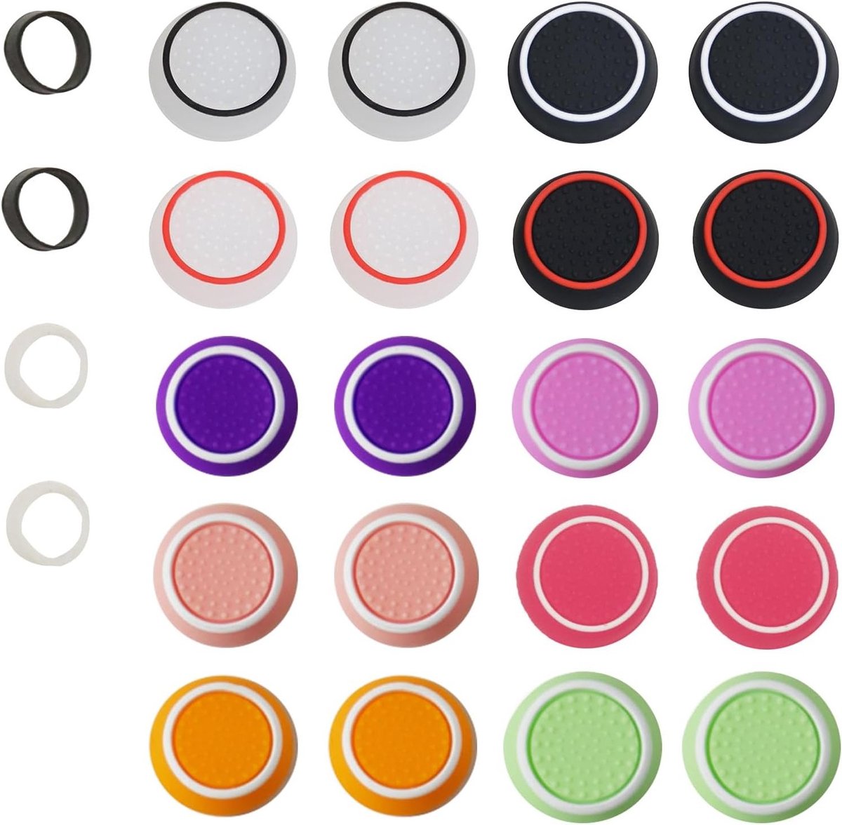 Set van 20 Joystick Caps voor PS5 en PS4 Controllers - Siliconen Grip Pads en Thumb Sticks voor Xbox One Series - Bescherming en Verbetering van Spelervaring