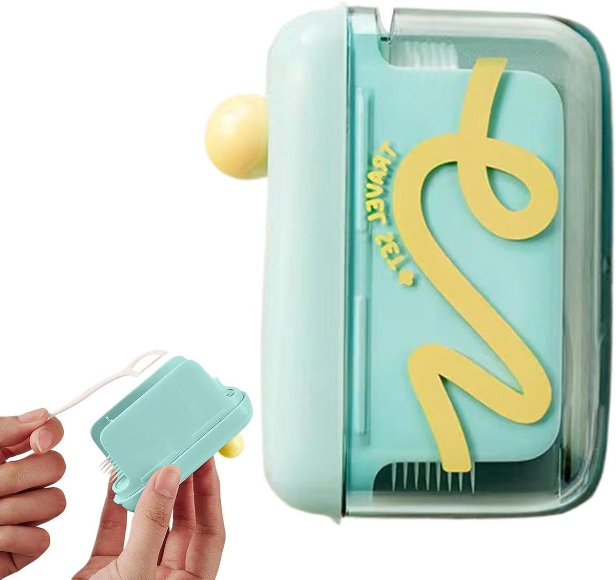 Flossdispenser - Tandzijdedoos - Hygiënisch reinigen - Draagbaar ontwerp - 93 x 77 x 37 cm - Wit