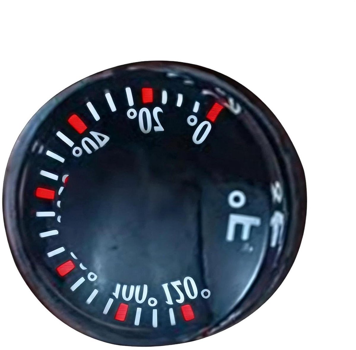 Mini Temperatuurmeter - Analoge Thermometer - Klimaat Bewaken - Dynamisch Klimaatalarm - 20 mm schaal - Wit