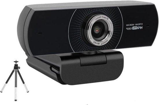 HD Webcam - USB Camera - Videobellen Studeren - 1080P 60fps - 100 Gr Hoek - Zwart