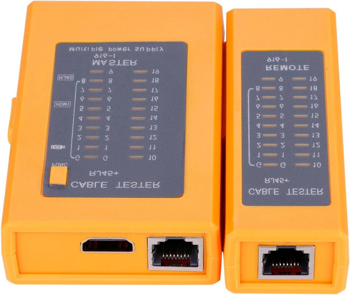 Kabel Tester - Netwerk Tracker - Bedrading Controleren - Draagbaar Ontwerp - 10.5 cm - Geel
