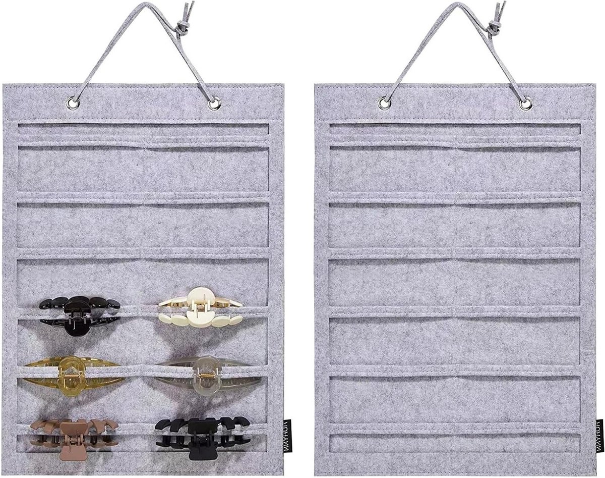 2pcs Hanging Hair Clips - Grote Claw Tongs Organizer - Wanddecoratie - Deuraccessoires