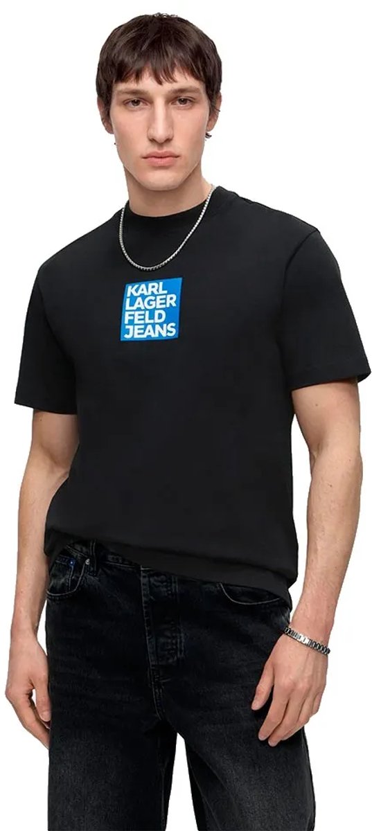 Karl Lagerfeld Jeans B3m17003 T-shirt Met Korte Mouwen Zwart M Man