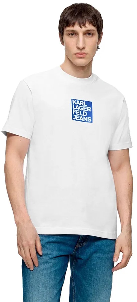 Karl Lagerfeld Jeans B3m17003 T-shirt Met Korte Mouwen Wit L Man