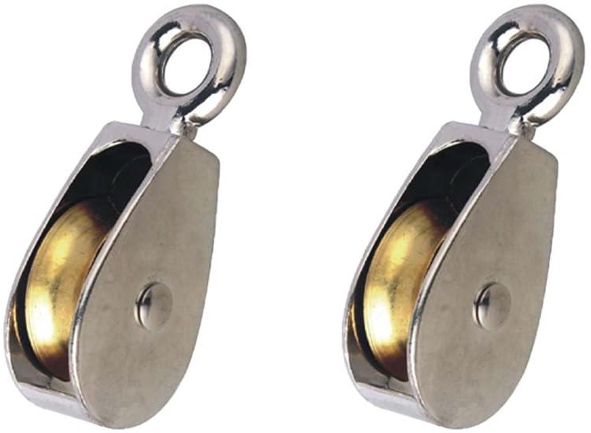 Pulleys Set - Kabelrol Katrol - Materiaal Hef - Zware Belasting - 75mm Enkel - Zilverkleurig
