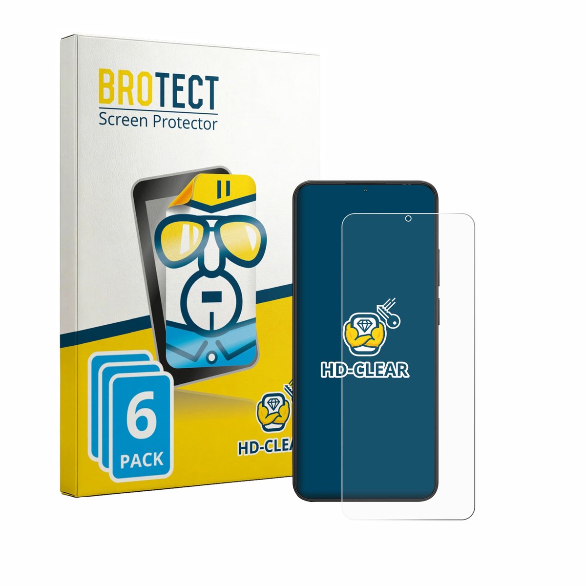 BROTECT - Screenprotector voor Blackview Wave 10 - Folie Beschermfolie transparant 6 Stuks
