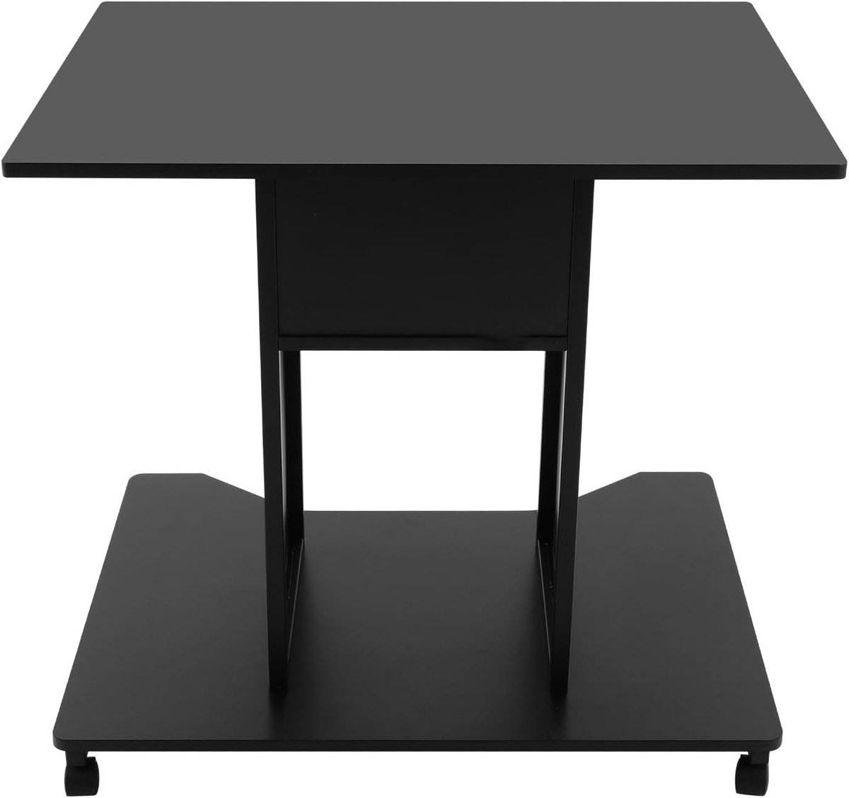 Werktafel met wielen - Mobiele pc tafel - Thuiswerken en kantoor - Versterkte stabiele structuur