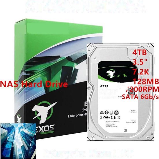 Interne Harde Schijf - Opslagstation - Data Opslag - Enterprise Grade - 4 TB - Zilver van Interne Harde Schijf — afbeelding 4