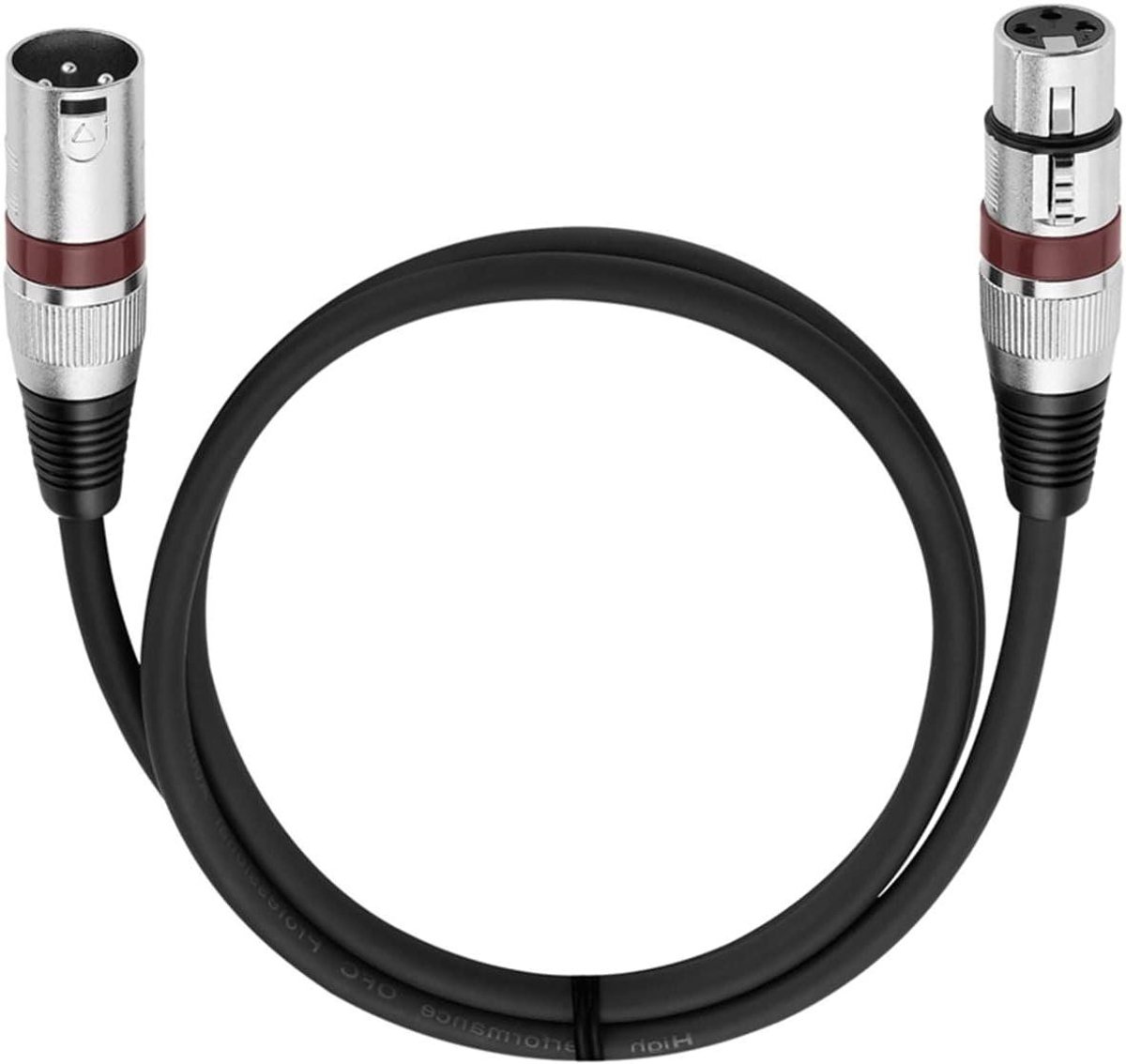 XLR Kabel - Microfoonsnoer - Audio Verbinding - OFC Koper - 3 meter - Bruin