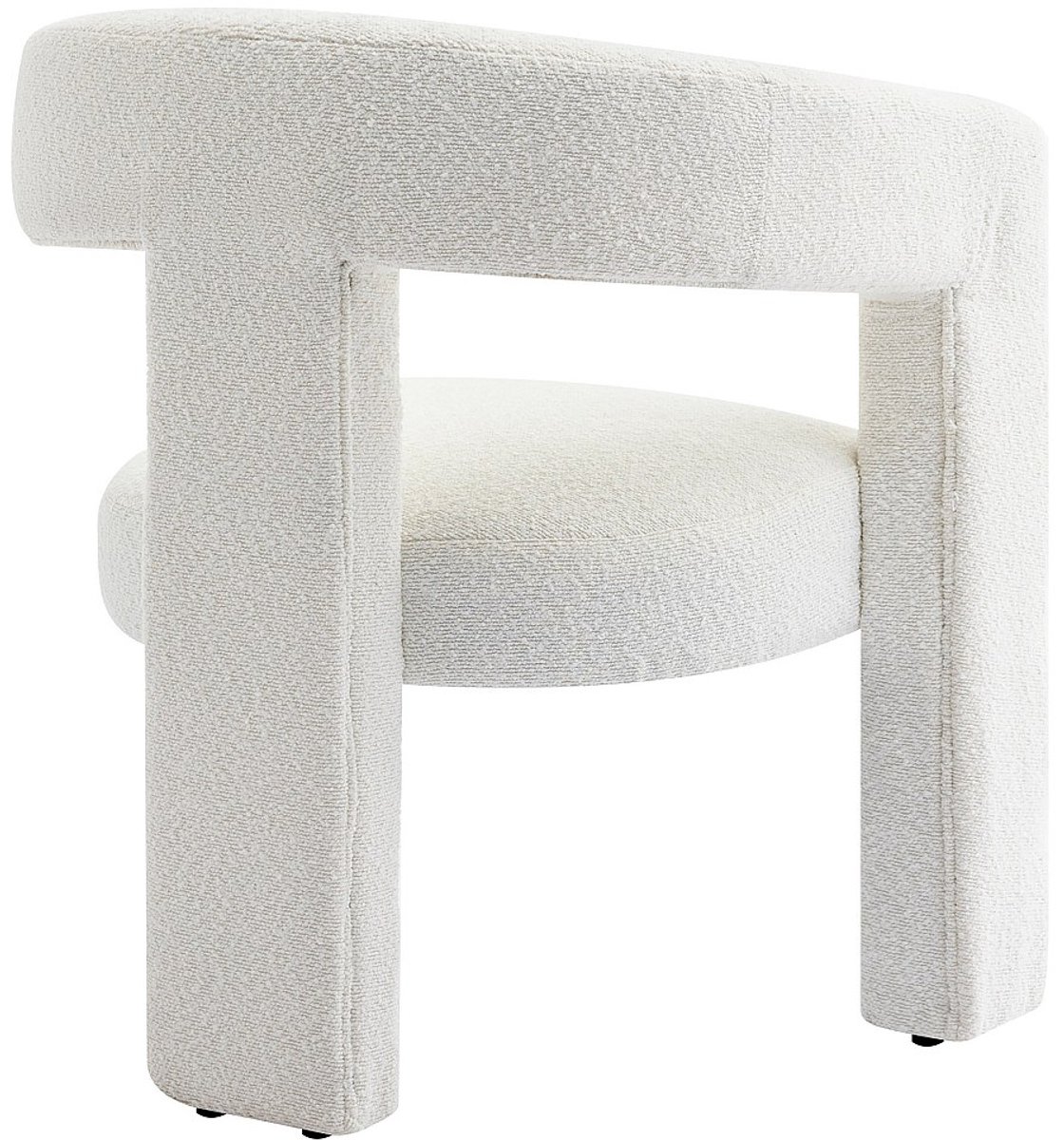 Vente-unique Fauteuil in wit bouclé FAVINA