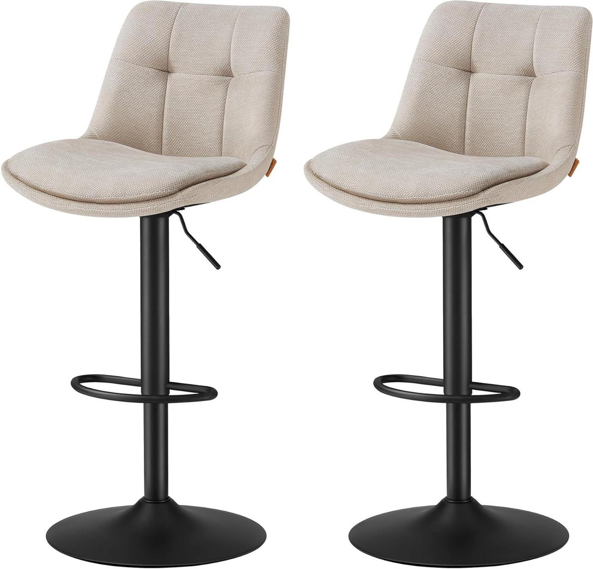 Barkruk Set - Zithoogte Kruk - Aan Bar Zitten - Comfortabele Stevige - 65 cm - Zwart