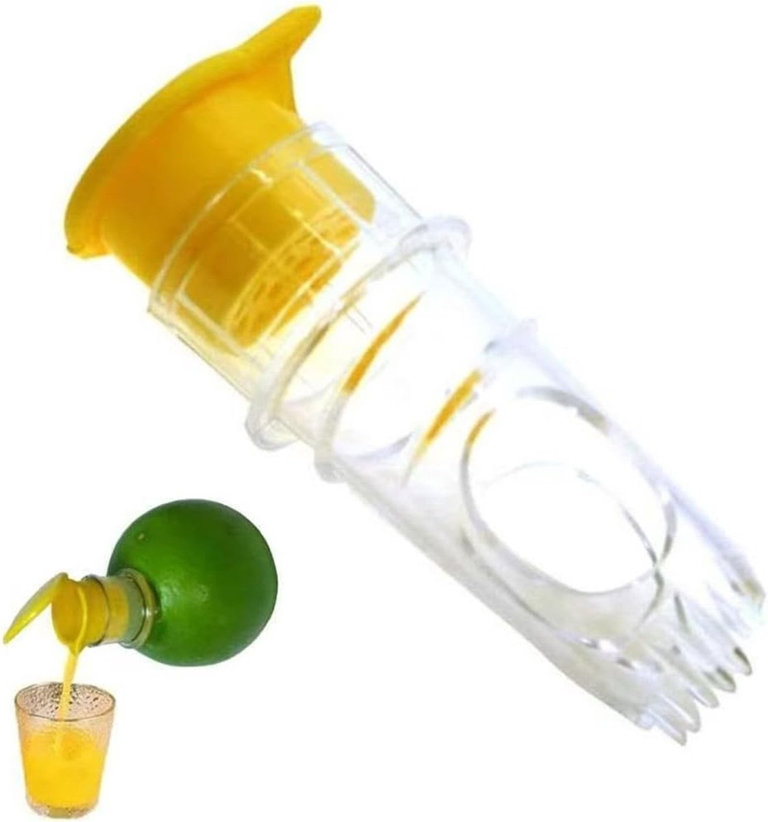 Citroenpers Dispenser - Citruspers Schenktuit - Sap Maken - 2-in-1 Integratie - 137 x 117 cm - Transparant