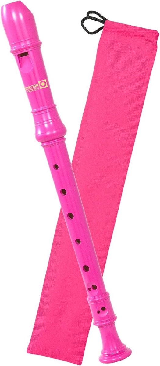 Descant Recorder - Blokfluit - Muziek Leren - 3-delige constructie - 1 instrument - Roze