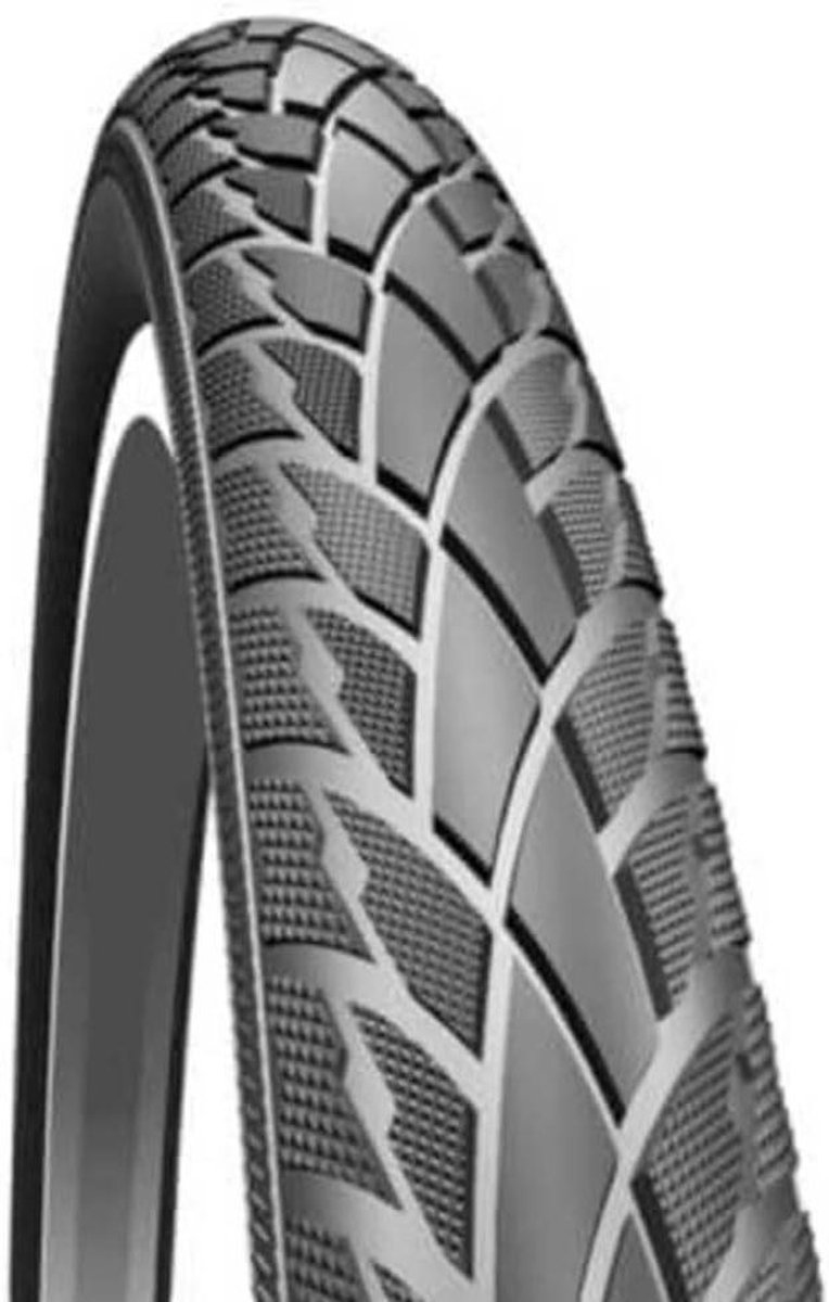 Fietsband - Banden - Stadsvervoer - Maximale grip - 47-203 - Zwart