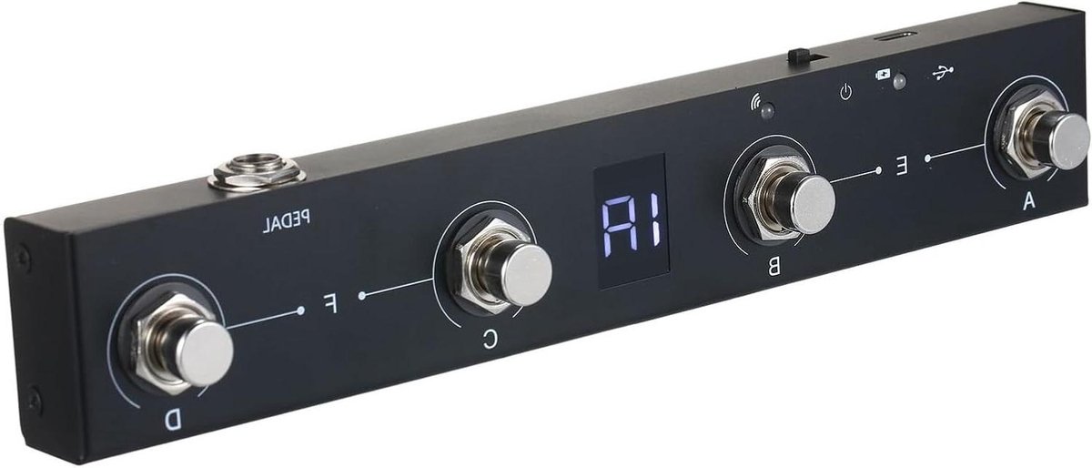 Midi-pedaal Controller draadloos oplaadbaar met 4 toetsen - voor nauwkeurige bediening