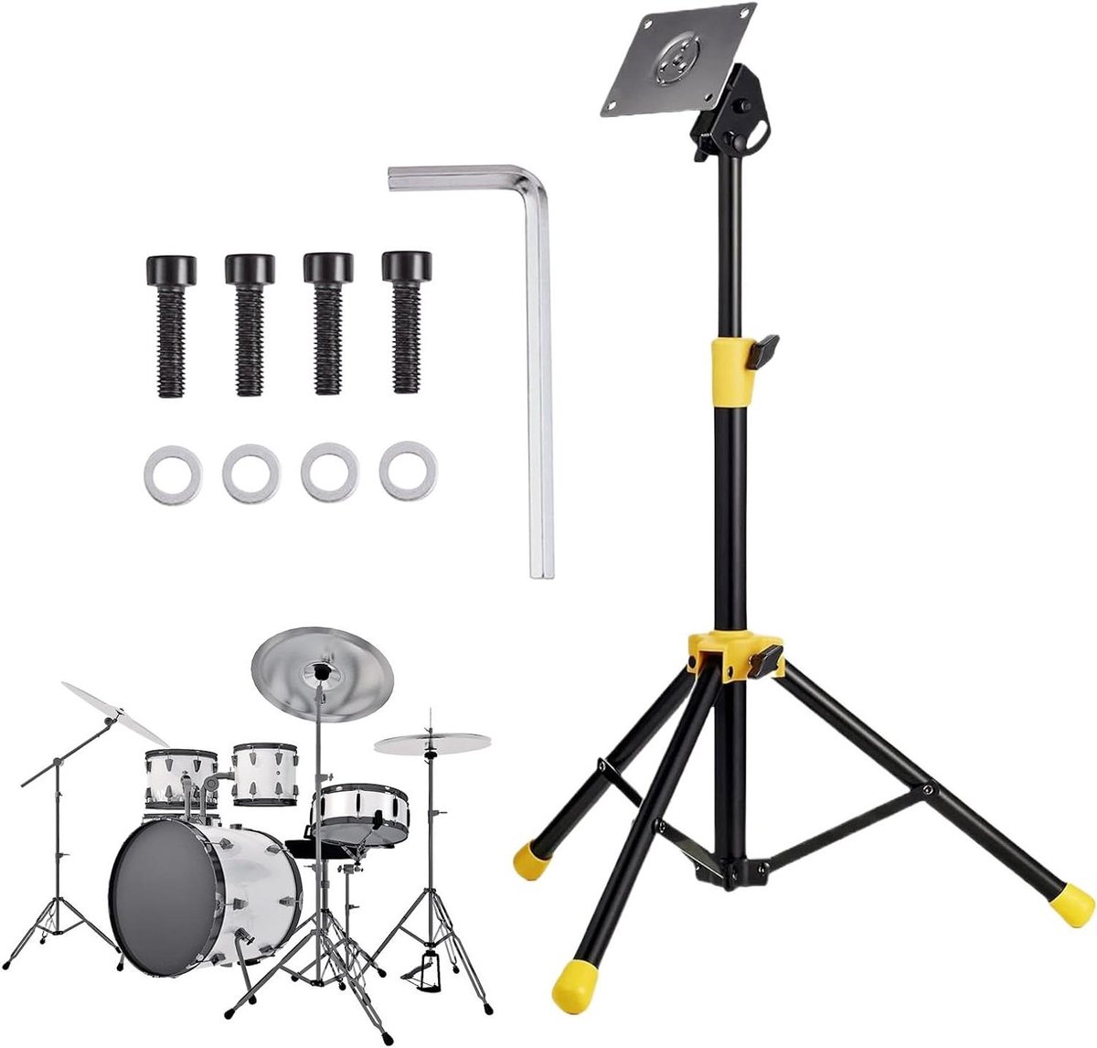 Percussie Stand - Muziek Standaard - Oefenen Thuis - In Hoogte Verstelbaar - 52-96 cm