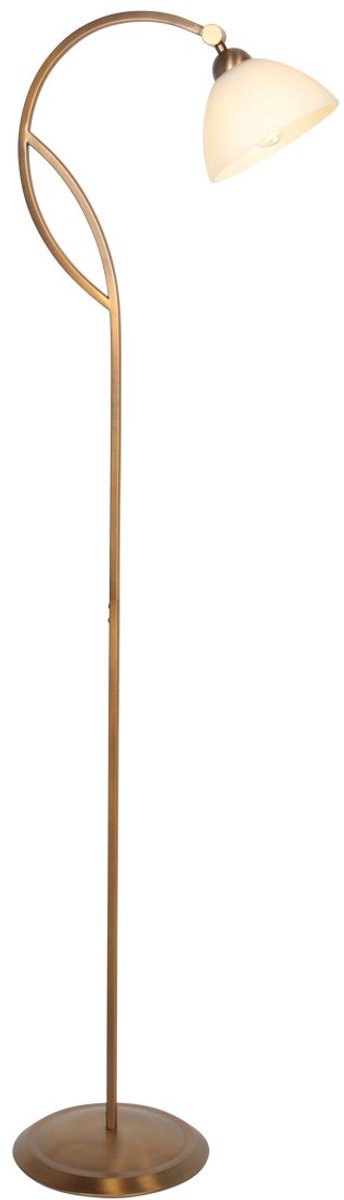 Steinhauer - Vloerlamp - Anthea - Brons - Glas Metaal - Design Lamp - E27 - 4330BR